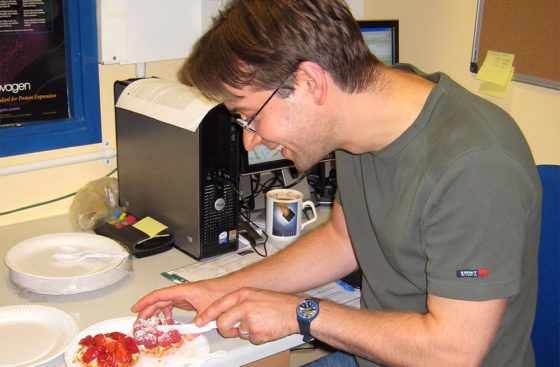 Hidden camera capture of what really goes on in the lab when Christian is away.
