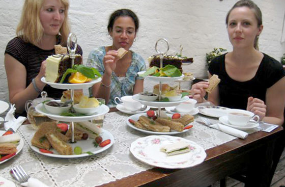 Anne-Susann Musahl's goodbye party in Barnes, London . . . goodbye to the waistline too!