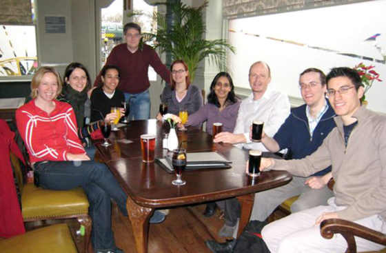 The third floor of the Clinical Research Building at the local pub