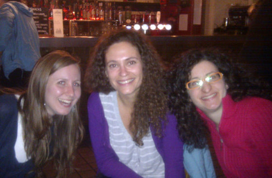 Silvia Tognetti, Carmen Herrera and Emanuela Gardenal at Christian Winkler`s goodbye dinner at The Old Firehall in Hammersmith, London, UK, 2012