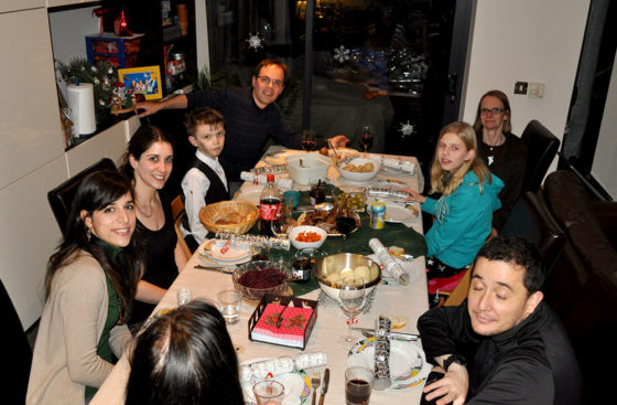 Christmas 2014 at Chrsitian Speck's home . . . a cracker of a dinner