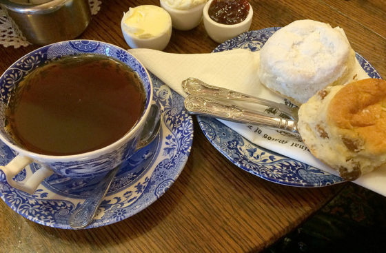 Alice Rödel's goodbye afternoon tea at The Original Maids of Honour in London, UK . . . tea and scones
