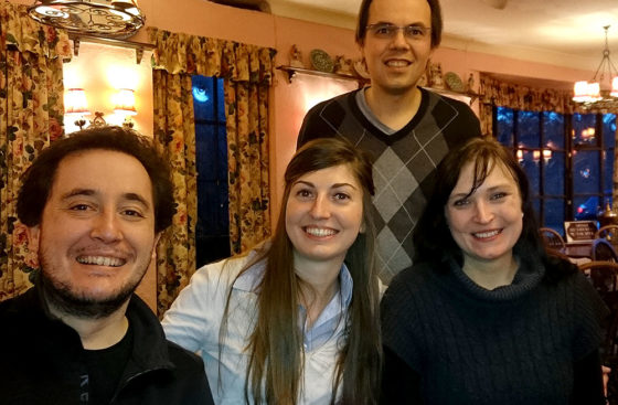 Alice Rödel's goodbye afternoon tea at The Original Maids of Honour in London, UK . . . Albert Riera, Marta Barbon, Christian Speck and Alice Rödel