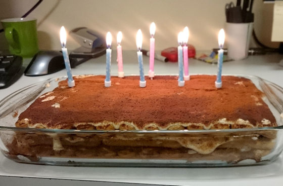 Alberto Riera's birthday cake . . . at just 8, Alberto is s a prodigy postdoctoral fellow.