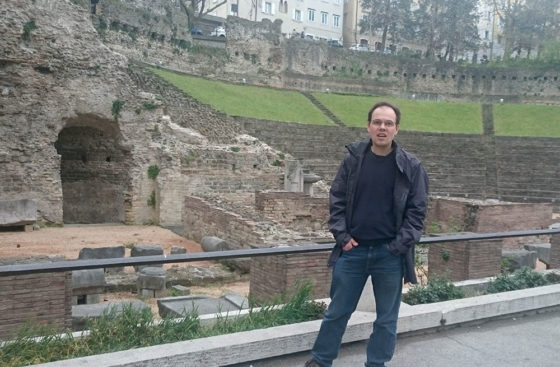 Christian Speck was invited to Trieste, Italy, to be the external examiner for a PhD defense . . . at the remains of the old Roman theatre.