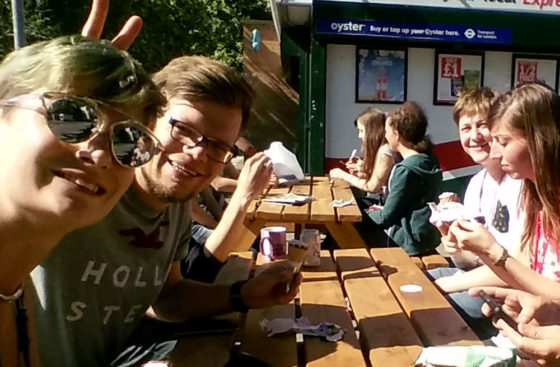 The DNA Replication Group takes an ice cream break on a warm summer's day.
