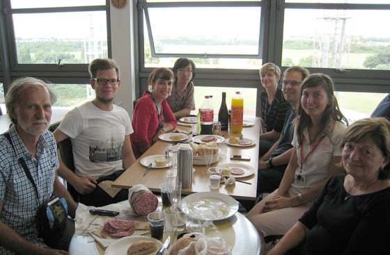 Italian lunch hosted by Marta Barbon's parents in the MRC Clinical Sciences Centre 6th floor café.