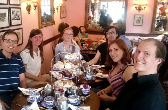 Farewell lunch for Claire Rousseau and Leonhard Karl at The Original Maids of Honour, London