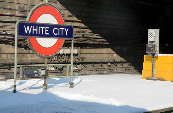 Snowstorm turns the London Institute of Medical Sciences into a winter wonderland