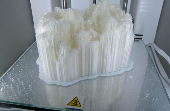 MCM2-7 double hexamer model made with the new 3D printer, using water soluble support. A success!