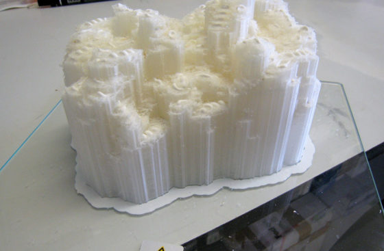MCM2-7 double hexamer model made with the new 3D printer, using water soluble support. A success!