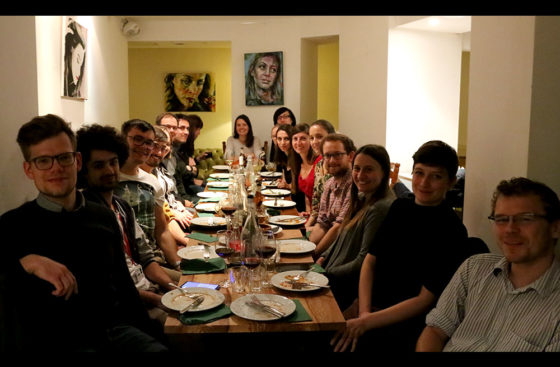 Marta Barbon celebrates her successful PhD defense with the DNA Replication Group at Casa Tua restaurant in London