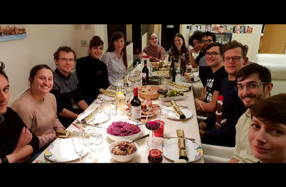 Christmas dinner 2018 at Christian Speck's home . . . dinner and a photo, but not necessarily in that order