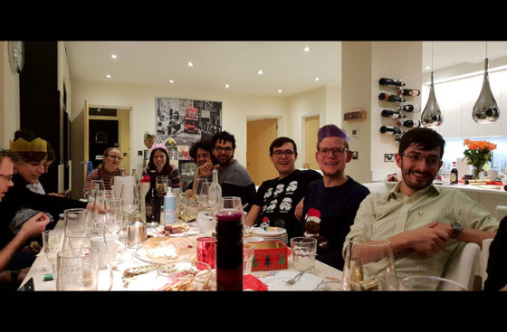 Christmas dinner 2018 at Christian Speck's home . . . smiling and satisfied