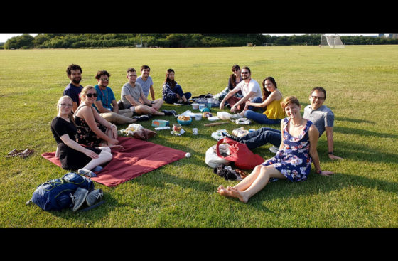 The DNA Replication Group enjoys a summer day picnic at Wormwood Scrubs.