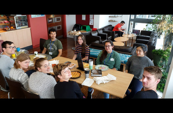farewell party for Jie Ting Tay and Megan Turner's in the 6th floor café