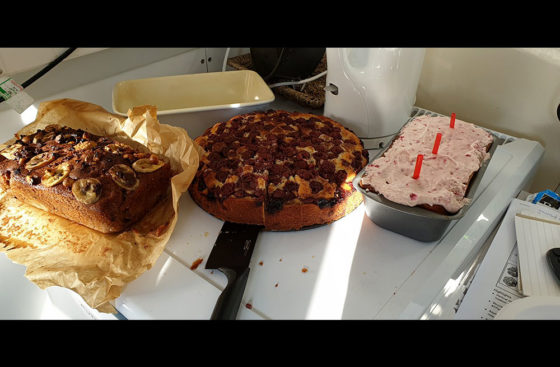 Yasunori Noguchi and Christian Specks's birthdays take the cake, featuring traditional German cake (Baumkuchen) with matcha tea for a Japanese’s twist!
