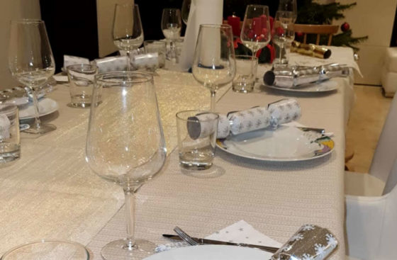 Christmas 2019 dinner at Christian Speck's home . . . all set and ready to go