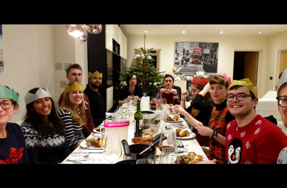 Christmas 2019 dinner at Christian Speck's home . . . plates full