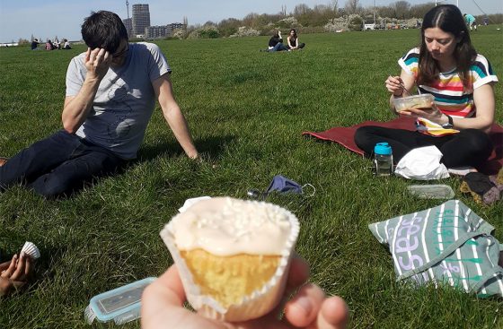 DNA Replication Group at Wormwood Scrubs during its first lunch outside this year